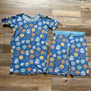 Little Sleepies bamboo short sleeve and shorts set, size 12-14